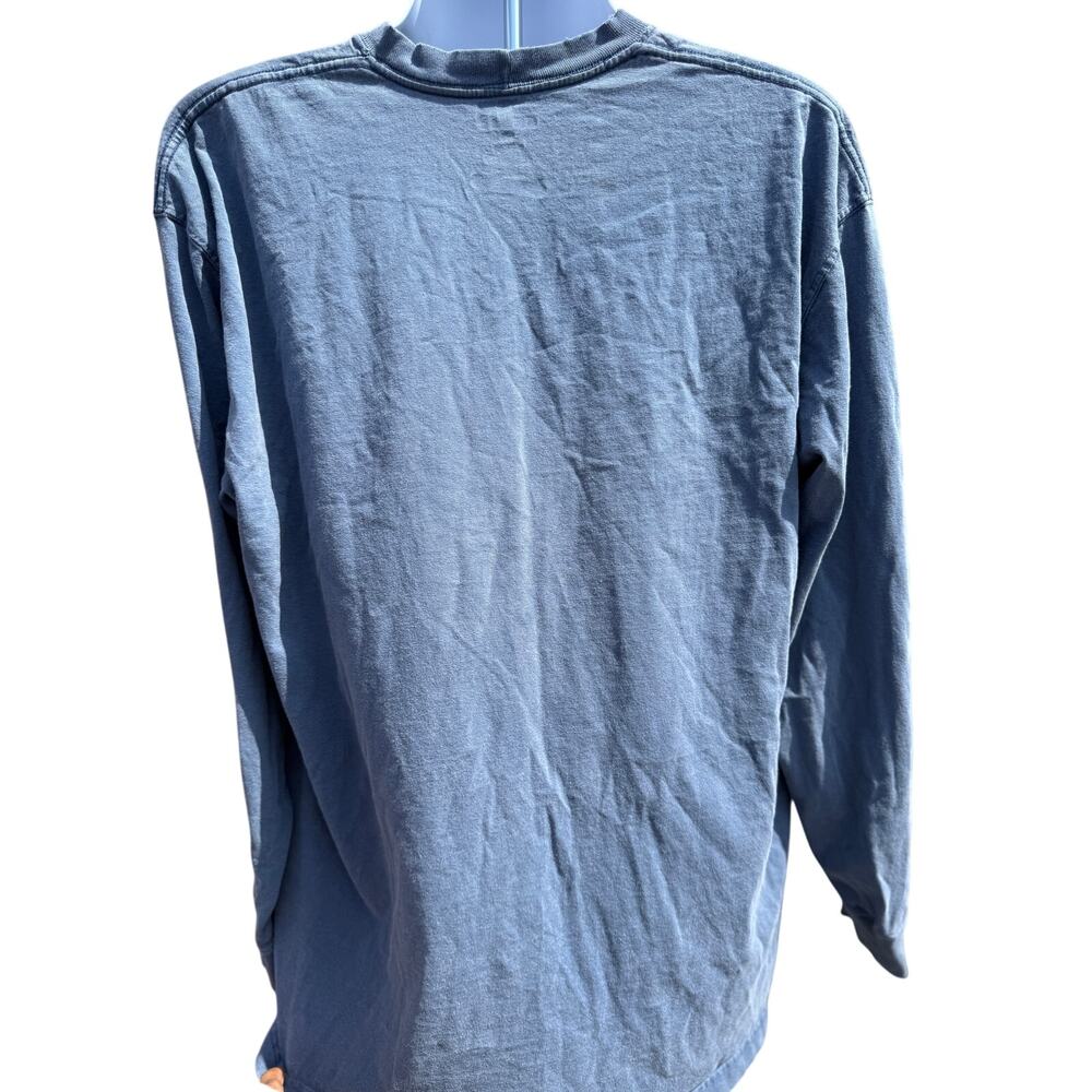 Carhartt Shirt Men XL Blue Original Fit Long Sleeve Crew Neck Workwear Pocket - Picture 3 of 4
